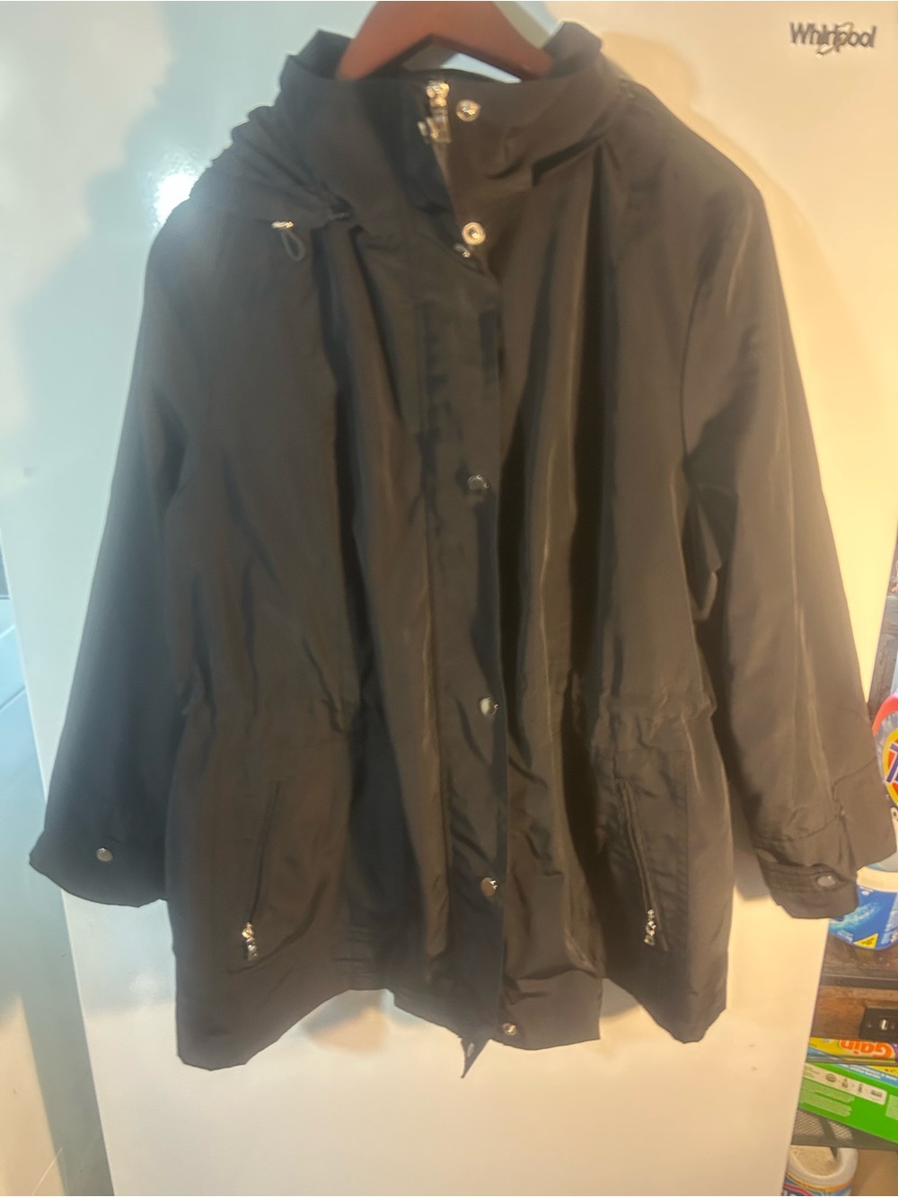 London fog Black Hooded Women's Jacket 2XL